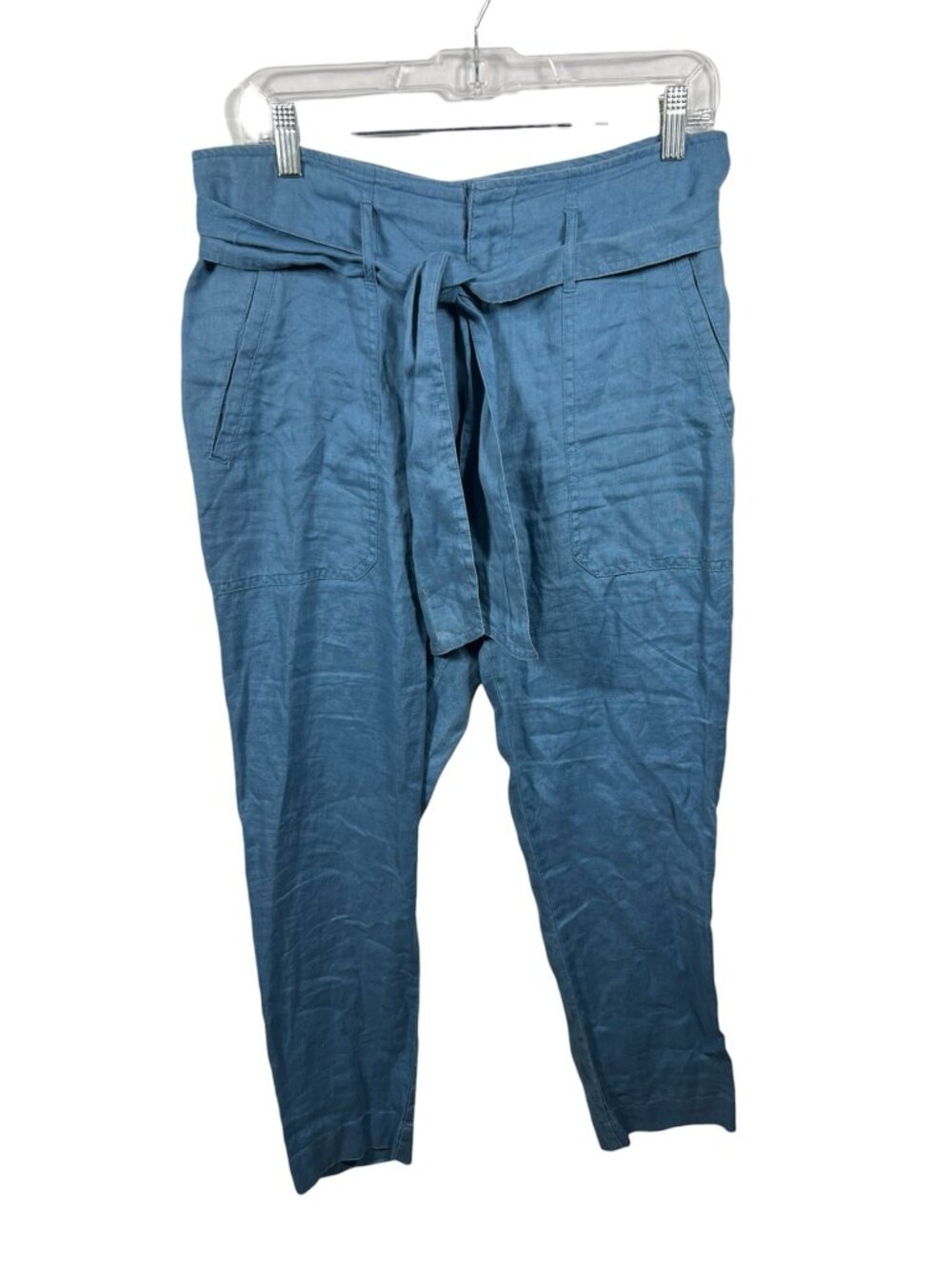 Lauren Ralph Lauren Pants Womens 6 Linen Ankle Pants Lightweight Belted Beach